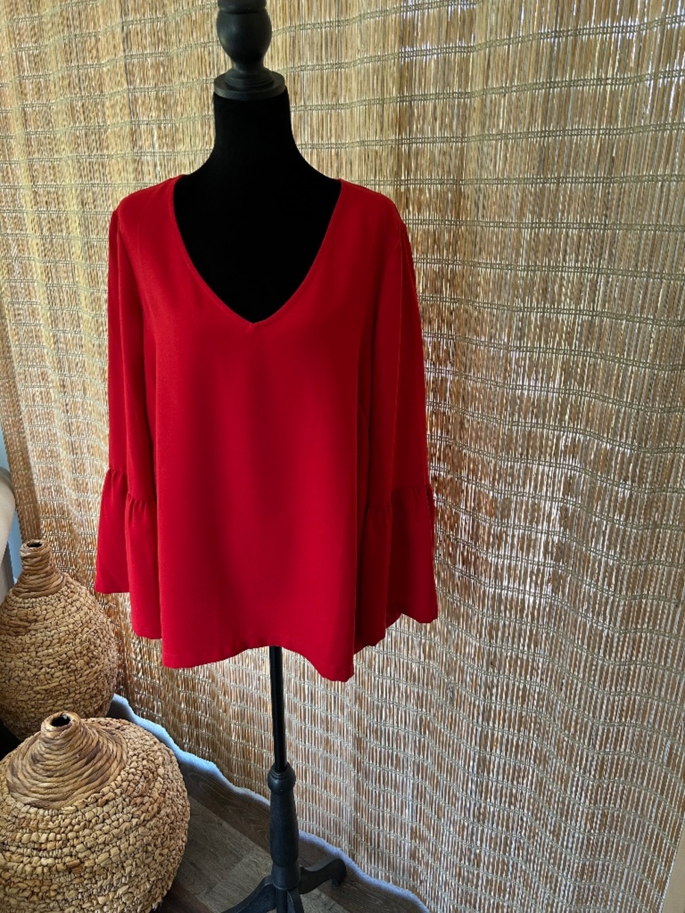 NWT Ladies Carolina Belle Red Blouse